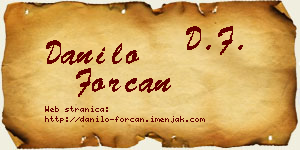 Danilo Forcan vizit kartica